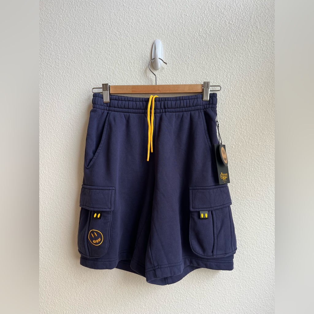 Drew House Men's Dark Blue Cargo Shorts, Nwt, Size Xxs